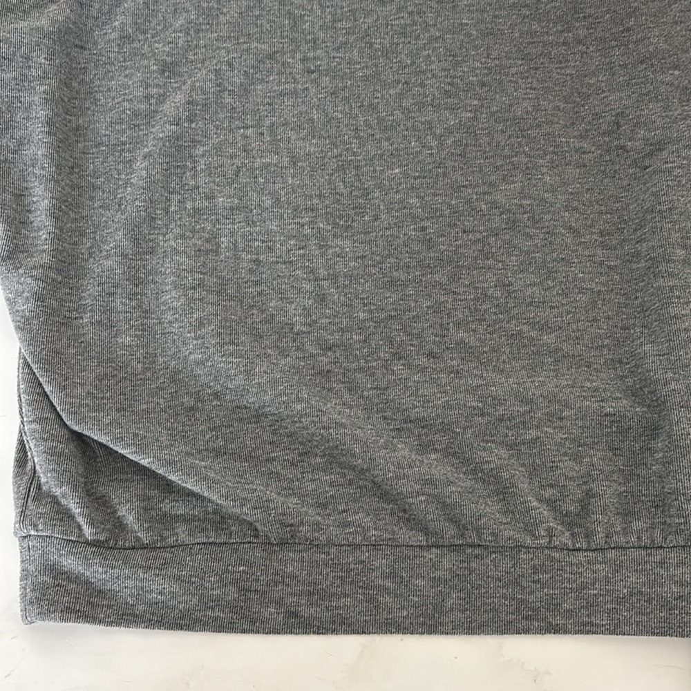 Oversized Gray Sweatshirt M Off Shoulder Raw Neckline Cozy Casual Retro Inspired - Picture 12 of 13